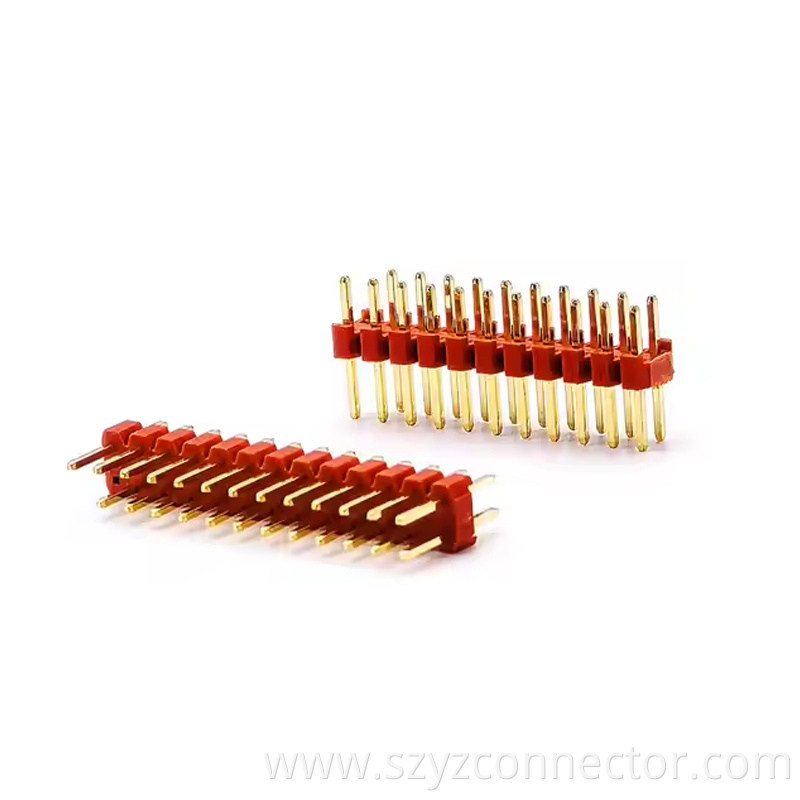 2.0mm Pitch Pin Header Dual Row Straight SQ0.5mm H1.01.52.0mm 21P-240P RED (3)